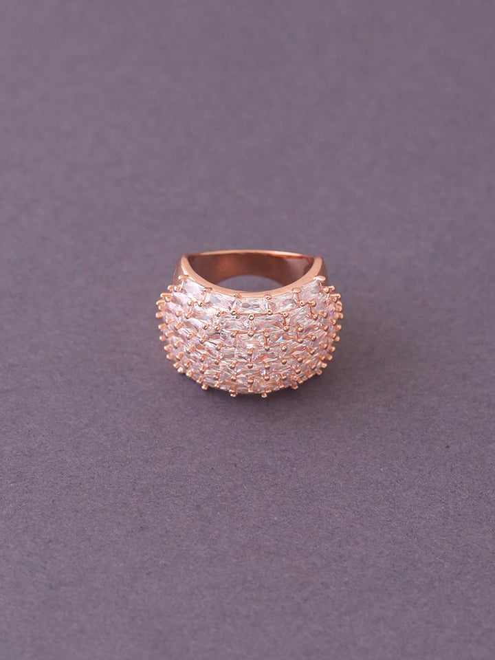 Rose Gold Bailey Zirconia Ring - EOSS