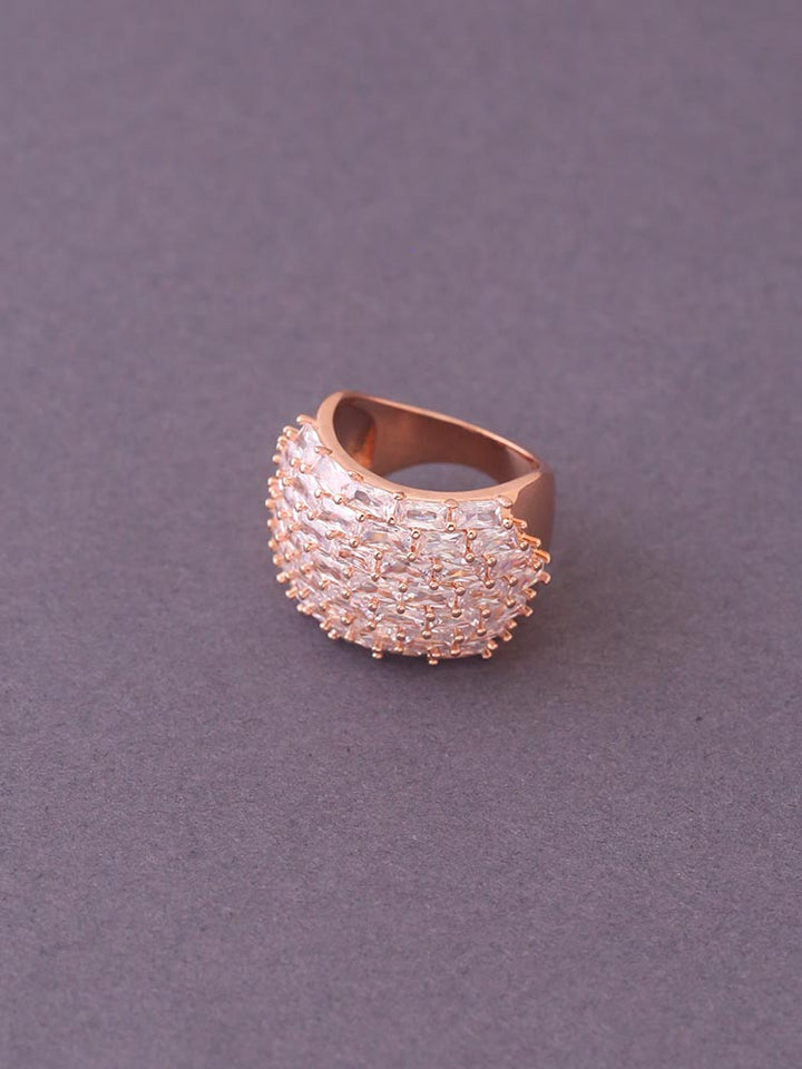 Rose Gold Bailey Zirconia Ring - EOSS