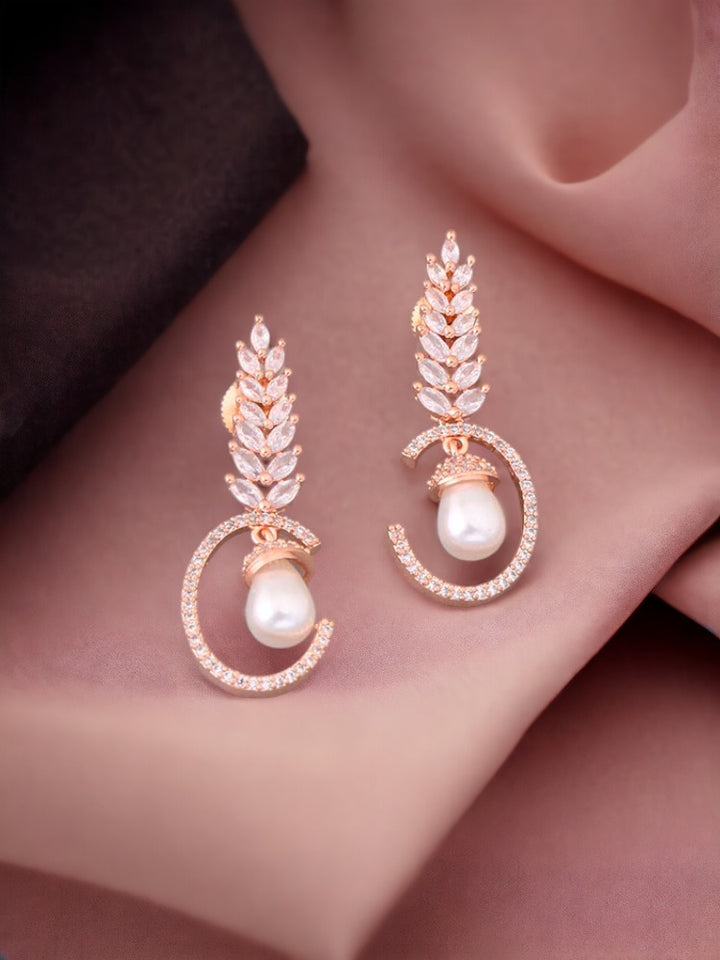 Rose Gold Billie Zirconia Danglers