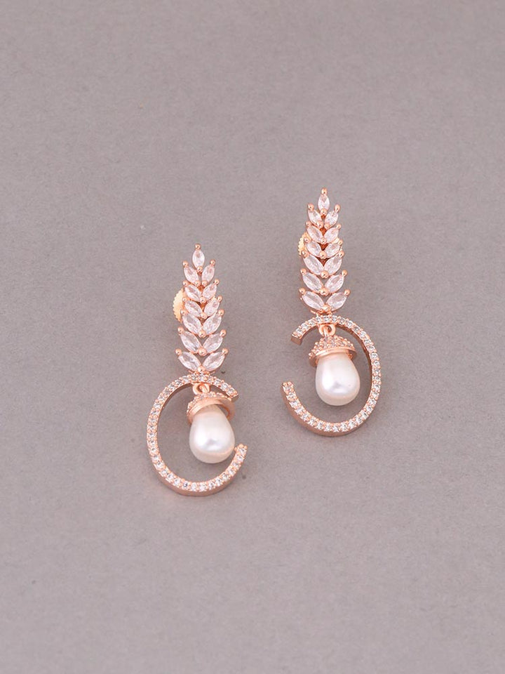 Rose Gold Billie Zirconia Danglers
