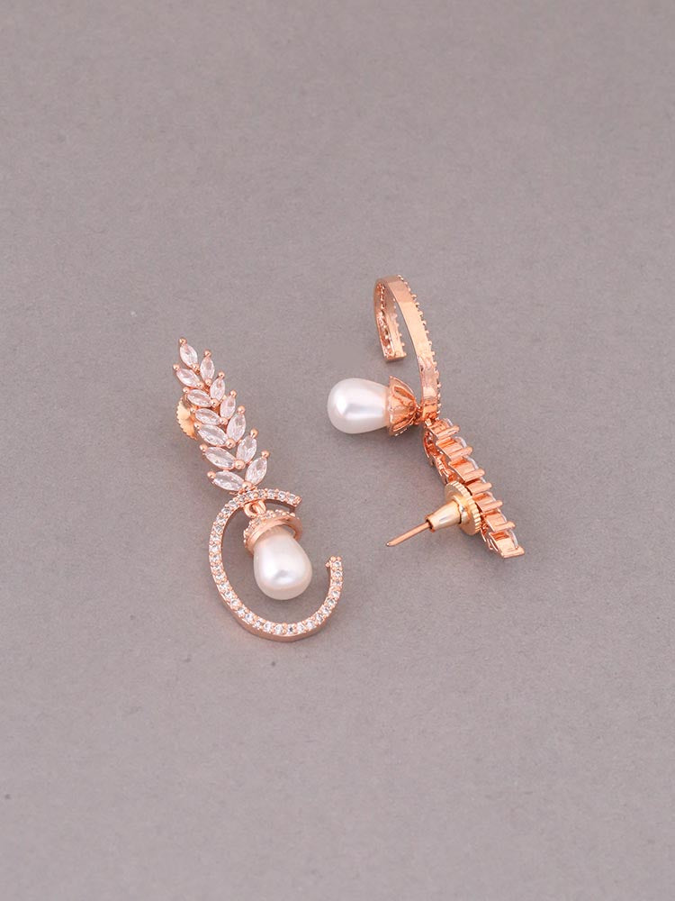 Rose Gold Billie Zirconia Danglers