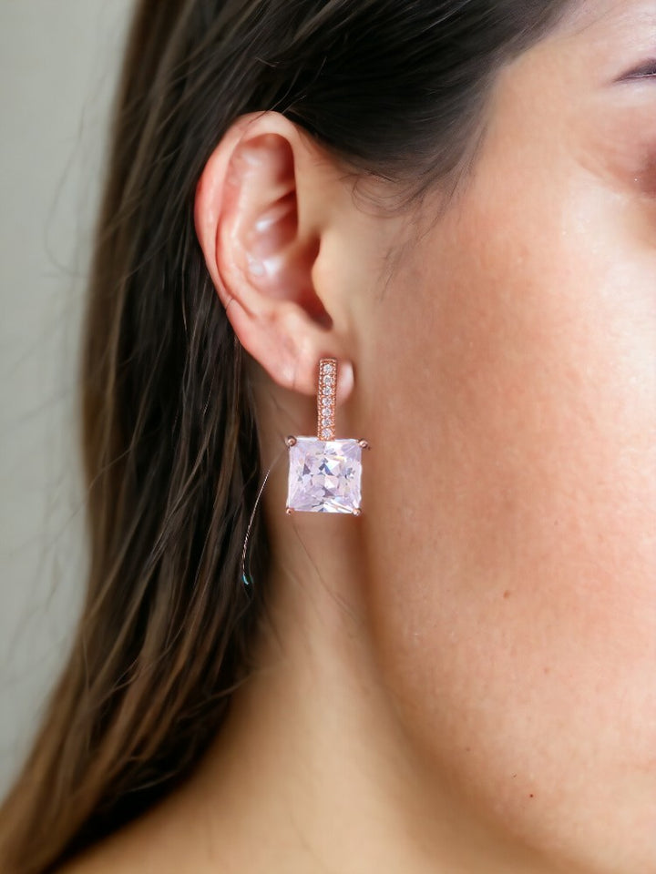 Rose Gold Brianna Zirconia Hoops