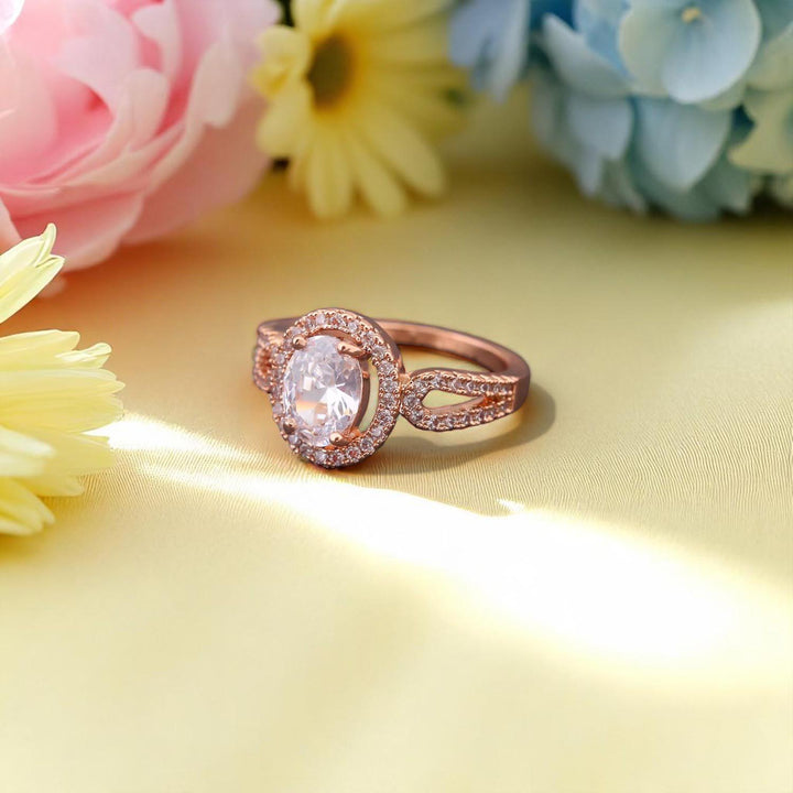 Rose Gold Carla Zirconia Ring