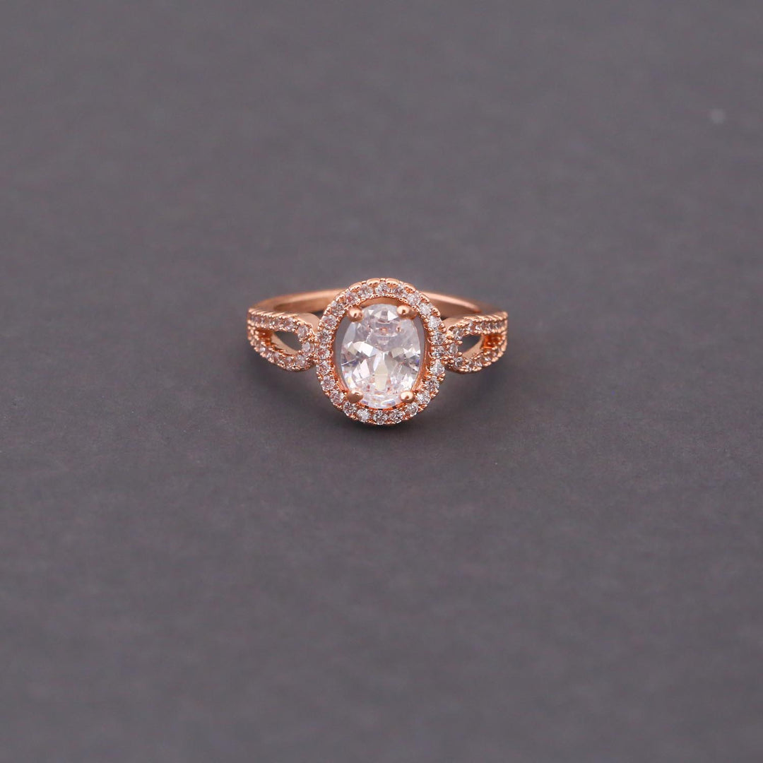 Rose Gold Carla Zirconia Ring