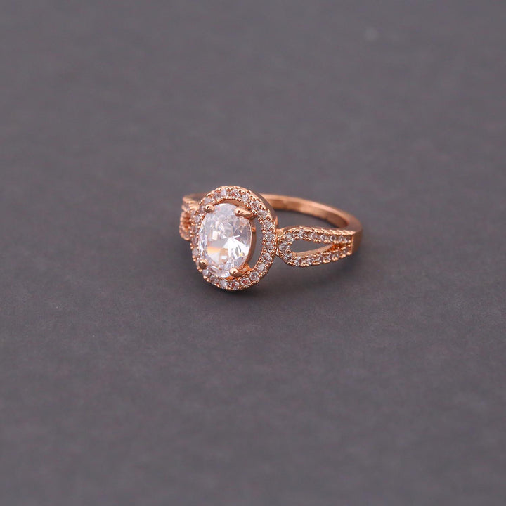 Rose Gold Carla Zirconia Ring