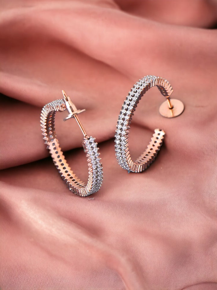 Rose Gold Chantal Zirconia Hoops
