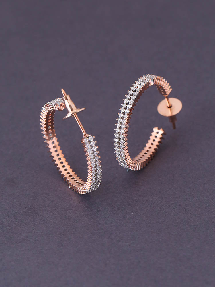 Rose Gold Chantal Zirconia Hoops