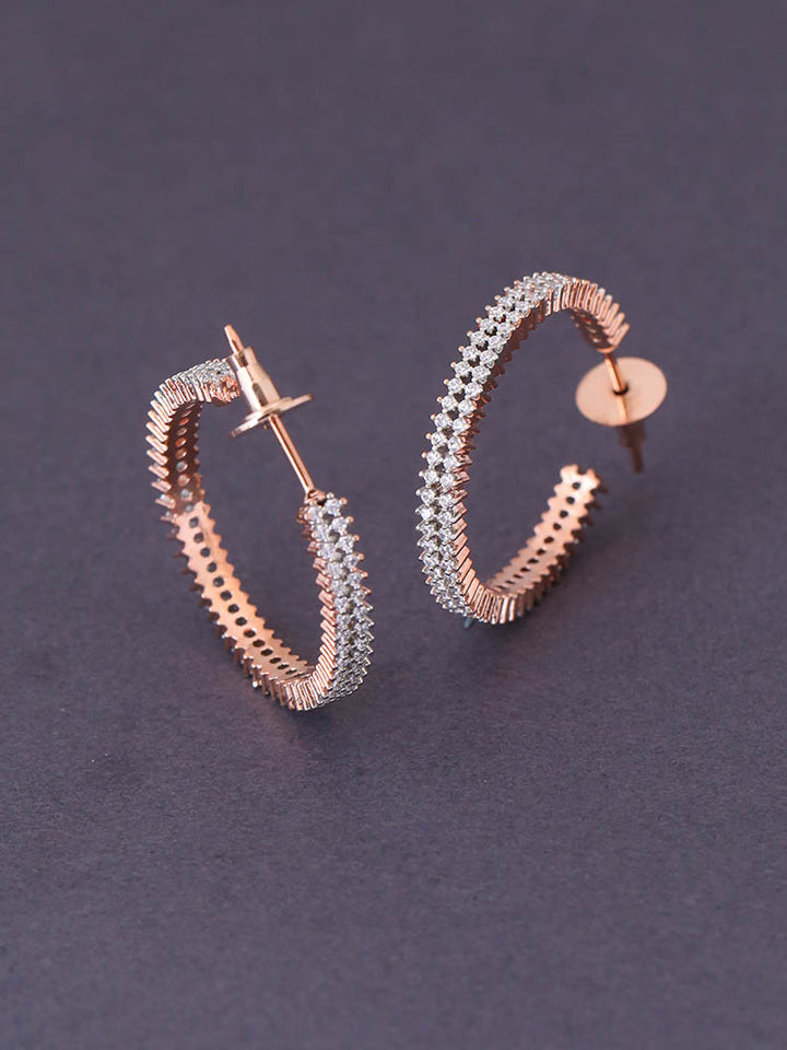 Rose Gold Chantal Zirconia Hoops