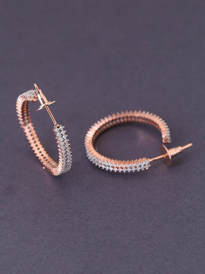 Rose Gold Chantal Zirconia Hoops