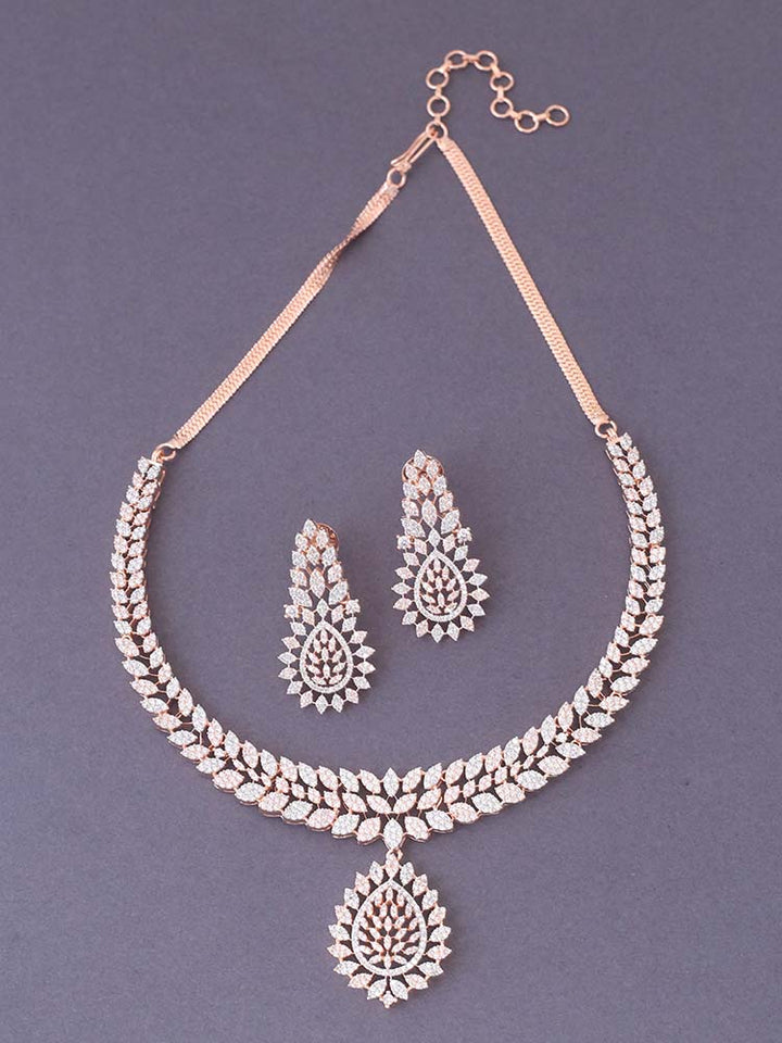 Rose Gold Charna Zirconia Jewellery Set