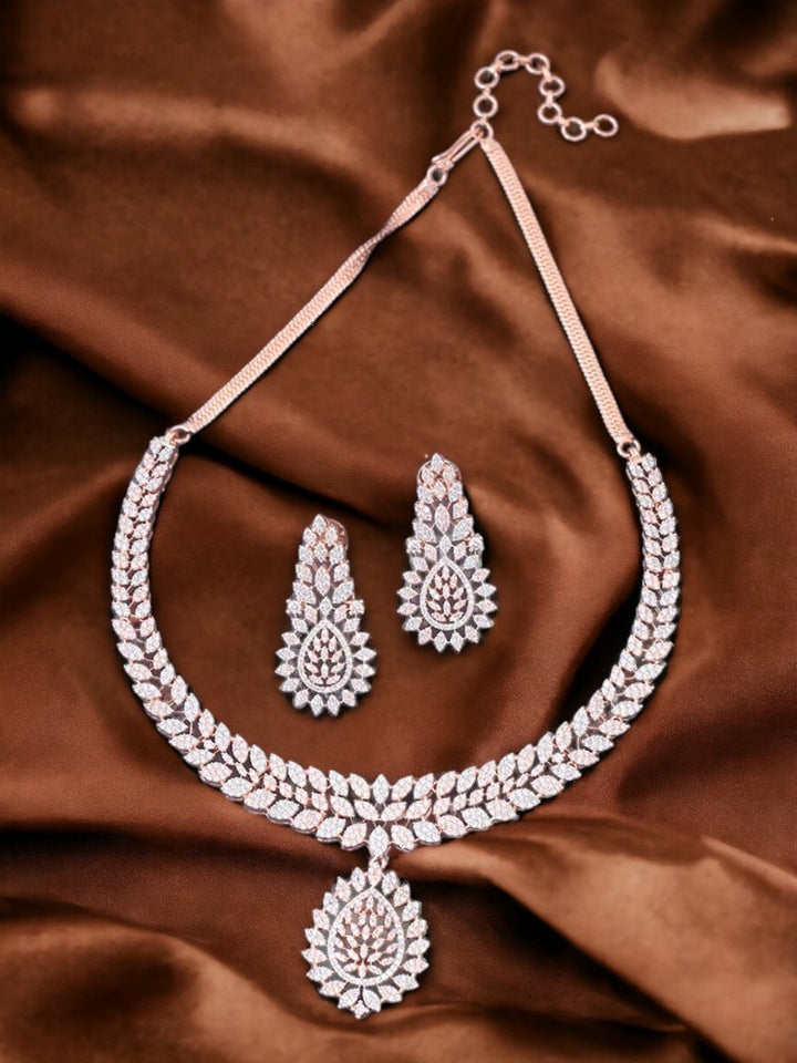 Rose Gold Charna Zirconia Jewellery Set