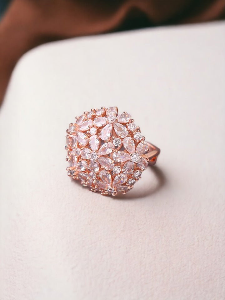 Rose Gold Cherika Zirconia Ring - EOSS