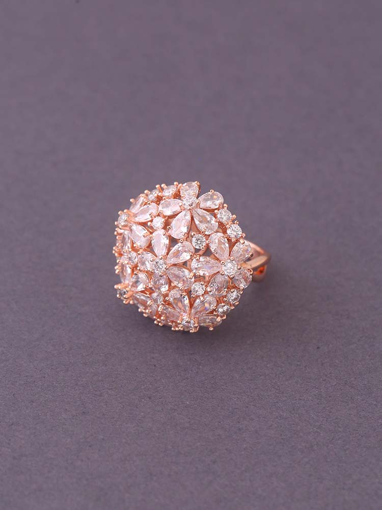 Rose Gold Cherika Zirconia Ring - EOSS