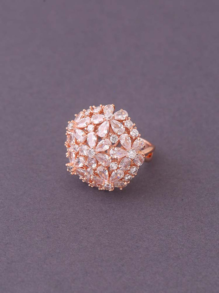 Rose Gold Cherika Zirconia Ring - EOSS
