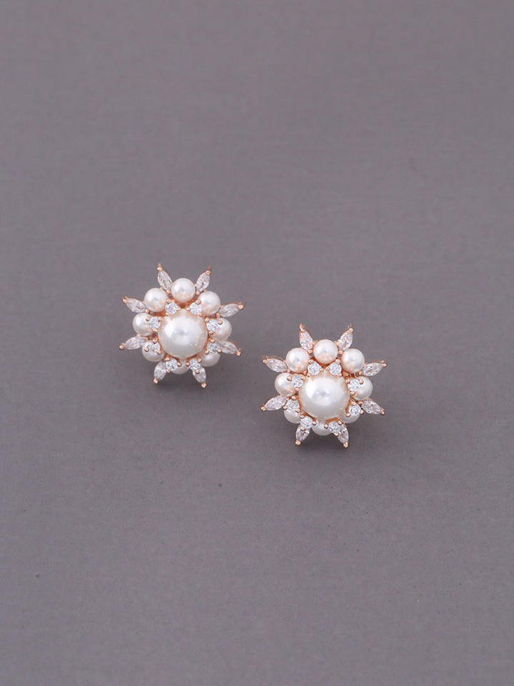 Rose Gold Chloris Zirconia Studs