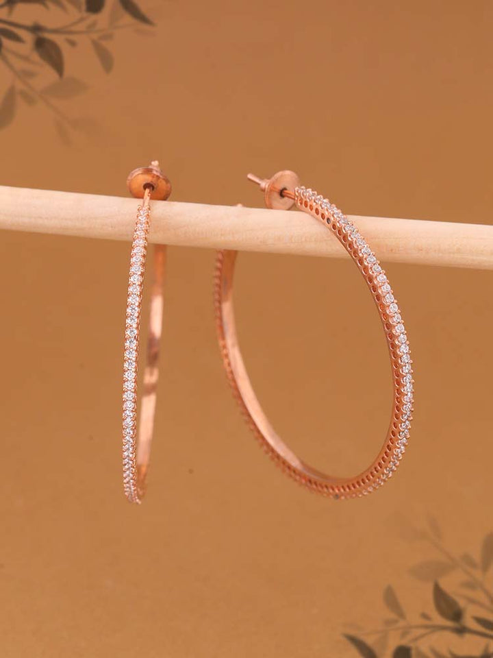 Rose Gold Christina Zirconia Hoops