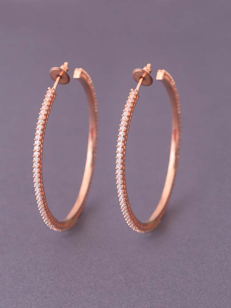 Rose Gold Christina Zirconia Hoops