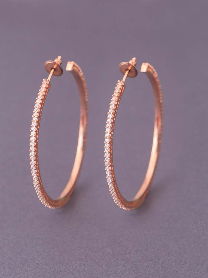 Rose Gold Christina Zirconia Hoops
