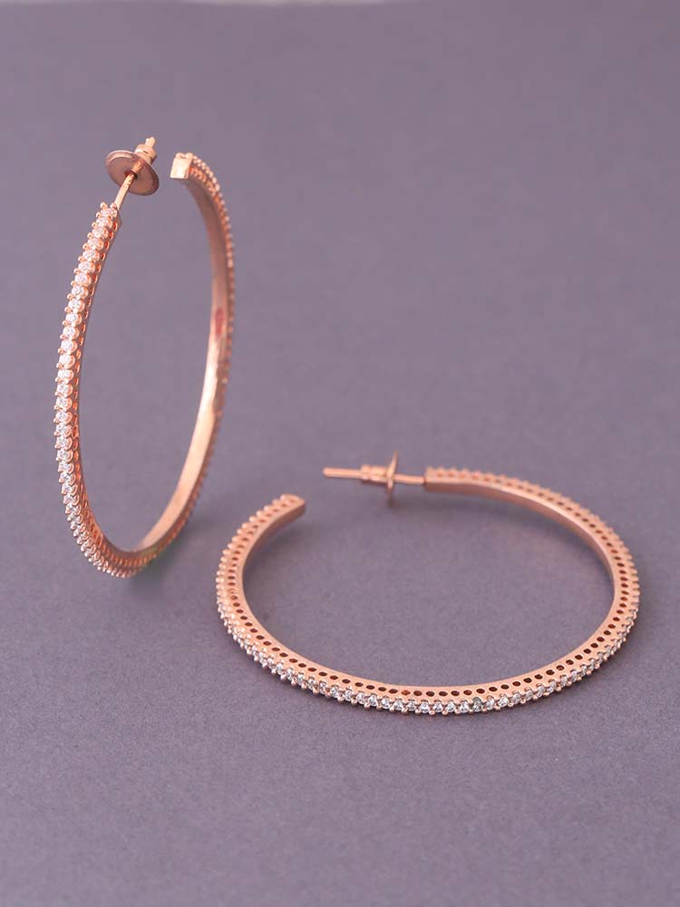 Rose Gold Christina Zirconia Hoops