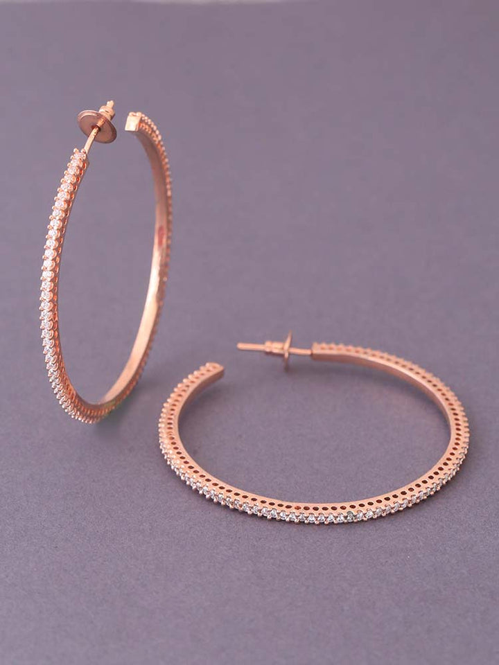 Rose Gold Christina Zirconia Hoops