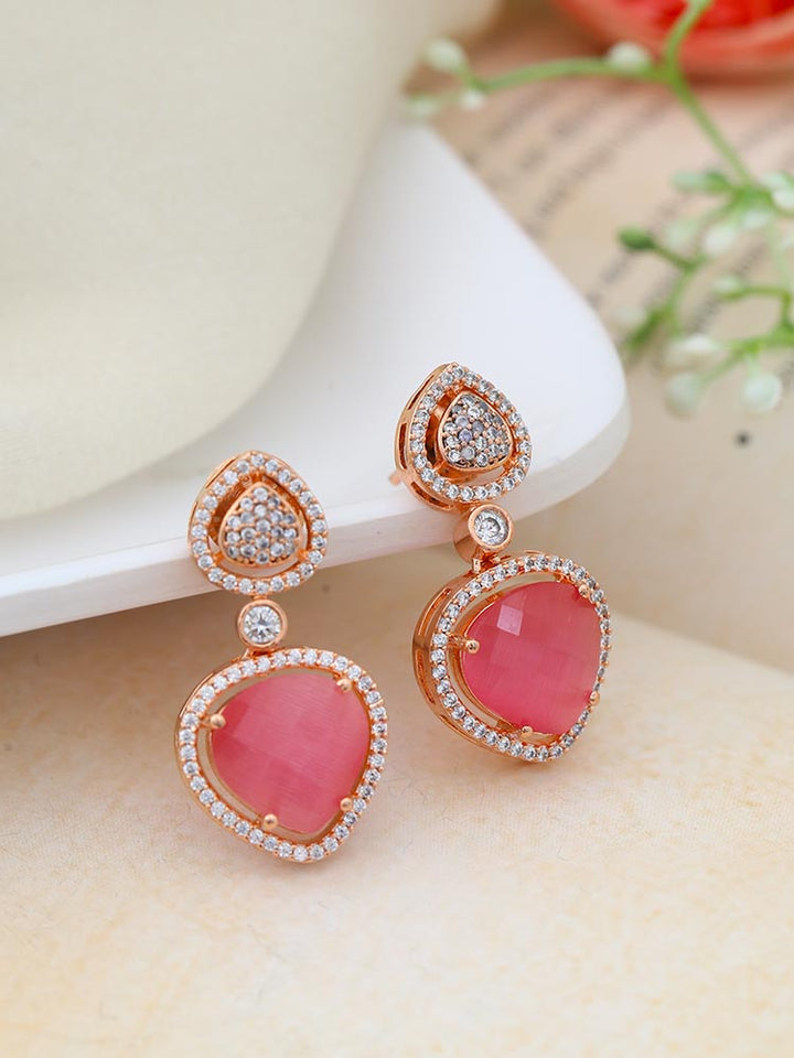 Rose Gold Clarity Danglers