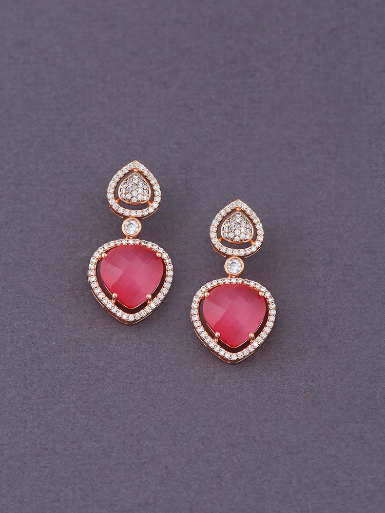 Rose Gold Clarity Danglers