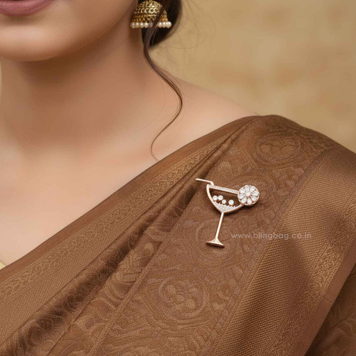 Rose Gold Cocktail Brooch