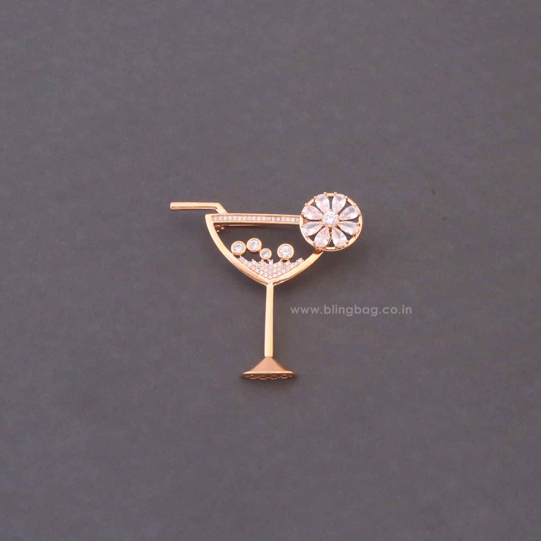 Rose Gold Cocktail Brooch