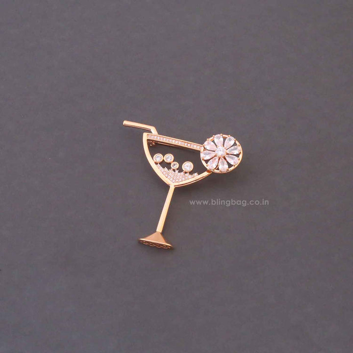 Rose Gold Cocktail Brooch
