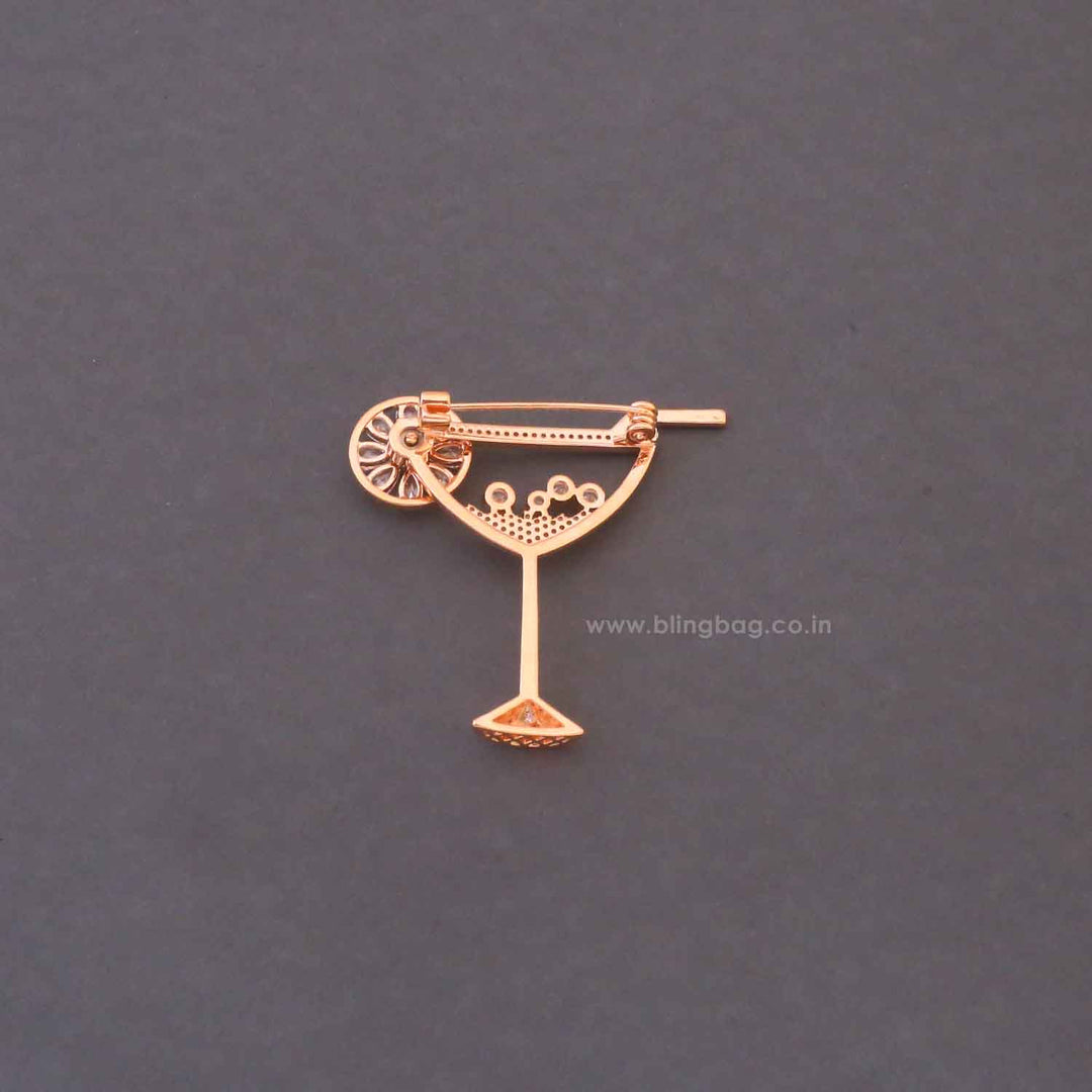 Rose Gold Cocktail Brooch
