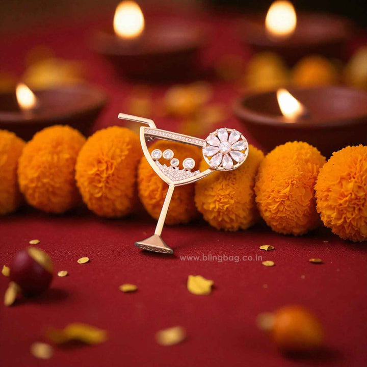 Rose Gold Cocktail Brooch