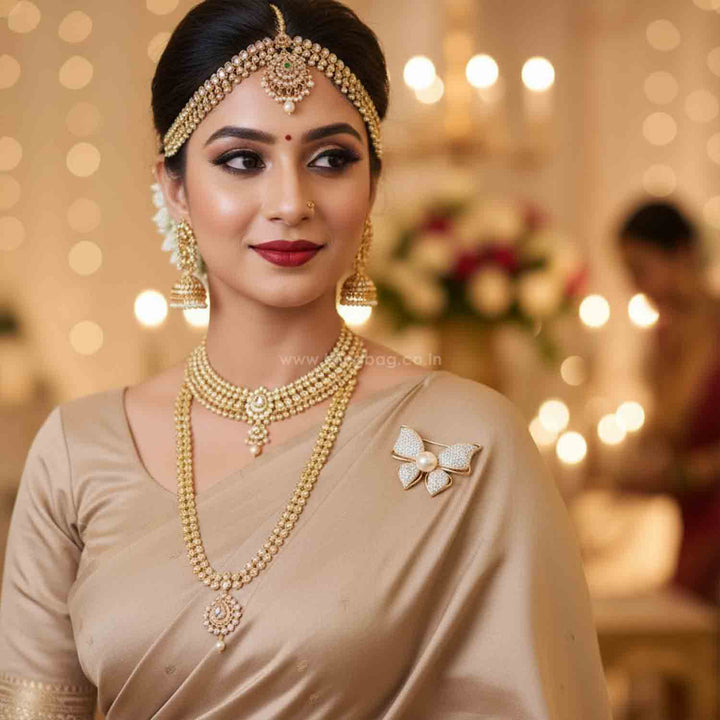 Rose Gold Crystal Monarch Brooch