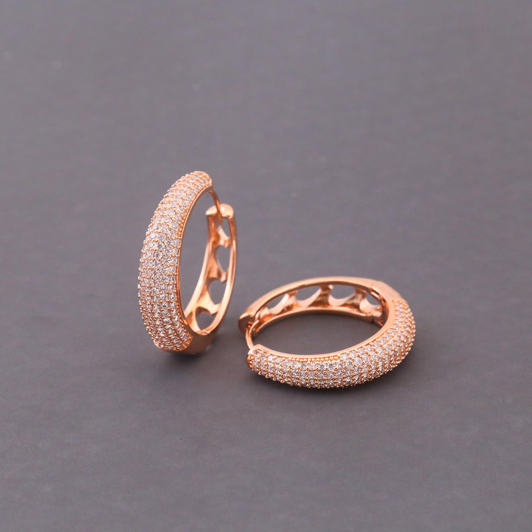 Rose Gold Daria Zirconia Hoops