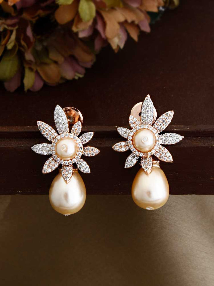 Rose Gold Dove Studs