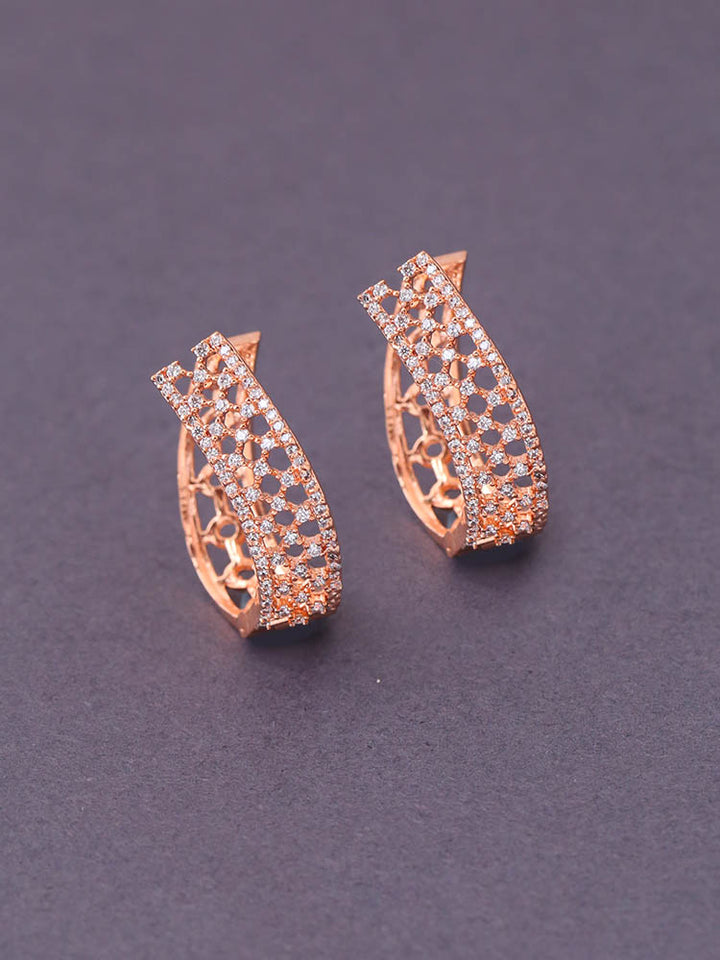 Rose Gold Dulce Zirconia Hoops