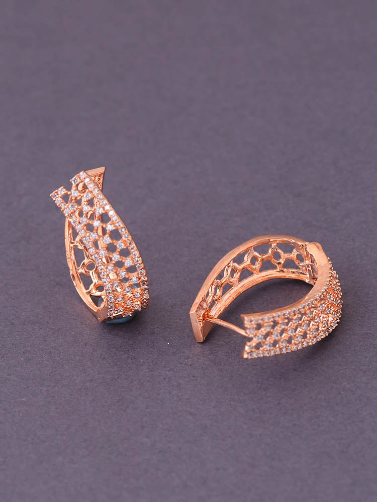 Rose Gold Dulce Zirconia Hoops