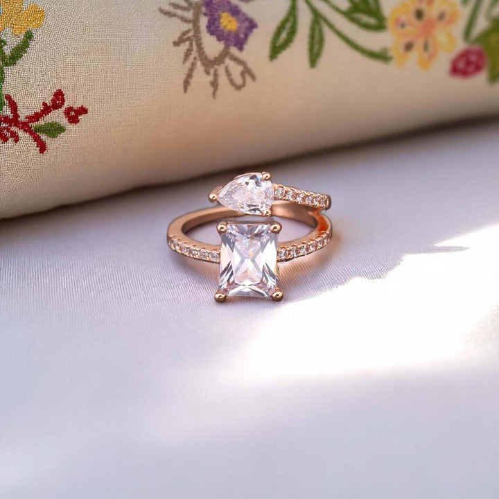 Rose Gold Ebony Zirconia Ring