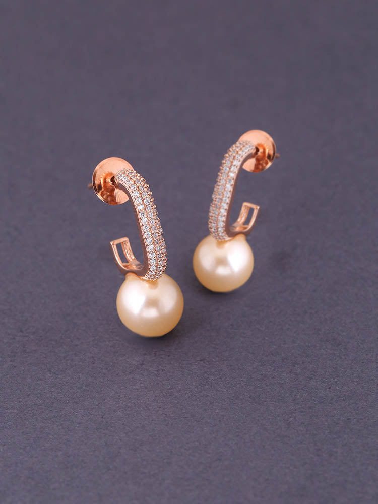 Rose Gold Edwige Zirconia Hoops
