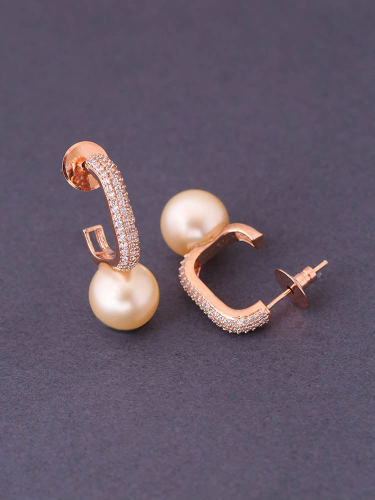 Rose Gold Edwige Zirconia Hoops