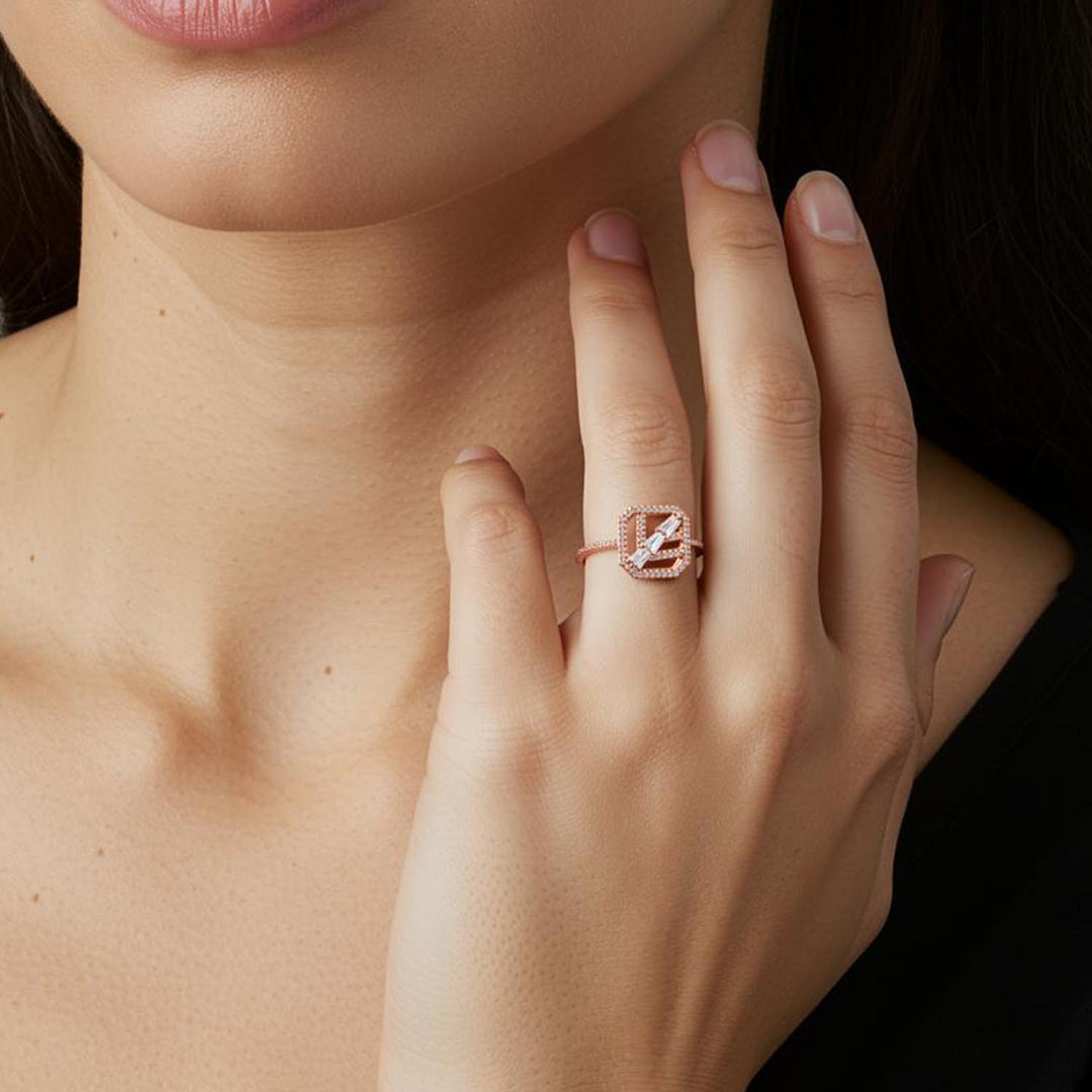 Rose Gold Elara Zirconia Ring