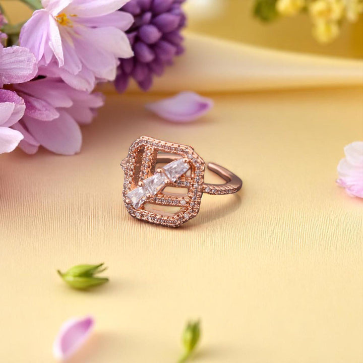 Rose Gold Elara Zirconia Ring
