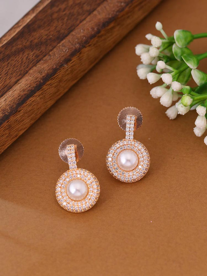 Rose Gold Eleonore Zirconia Studs