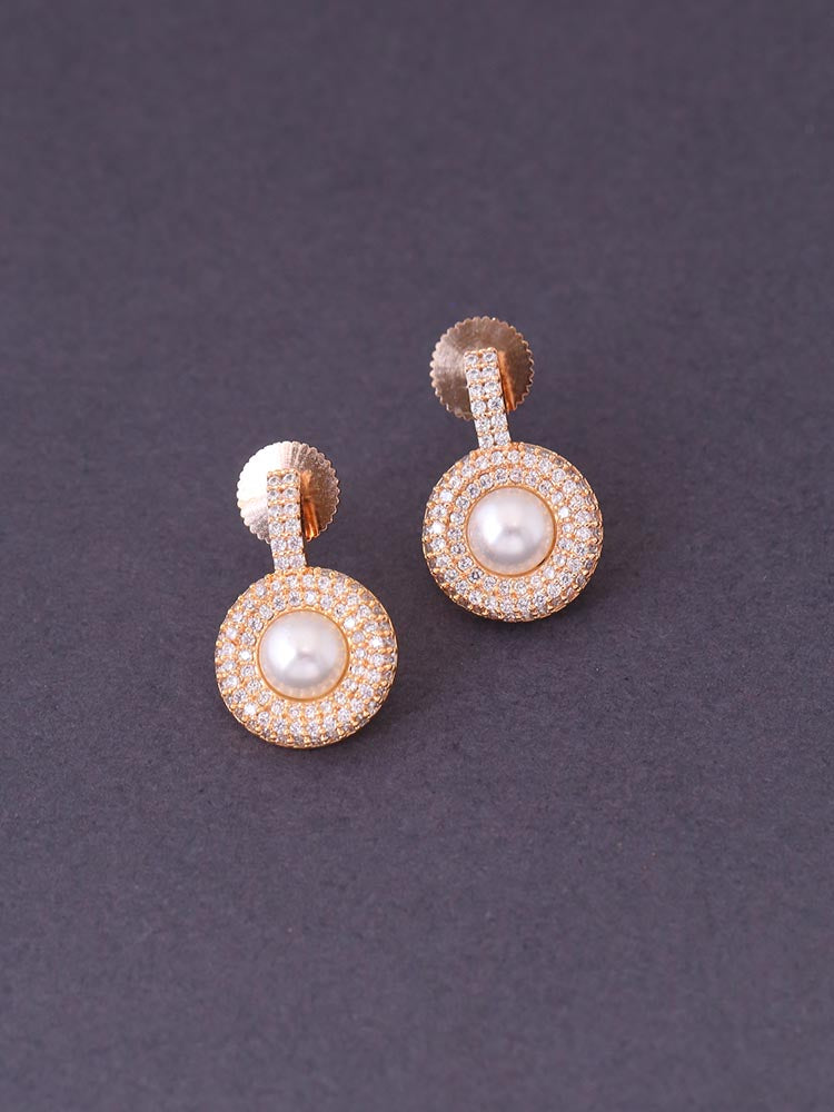 Rose Gold Eleonore Zirconia Studs