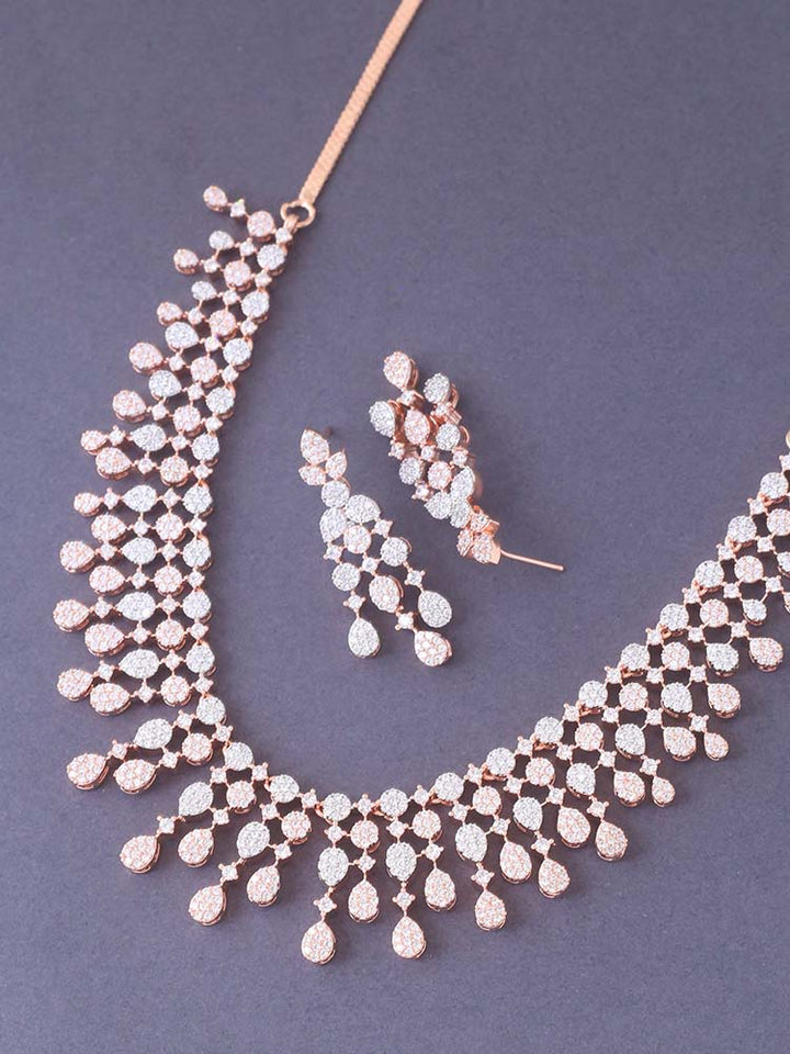 Rose Gold Eliora Zirconia Jewellery Set