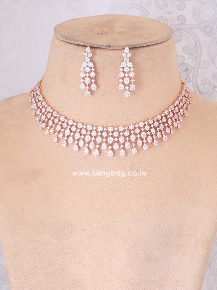 Rose Gold Eliora Zirconia Jewellery Set