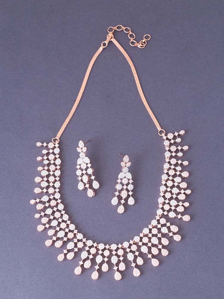 Rose Gold Eliora Zirconia Jewellery Set