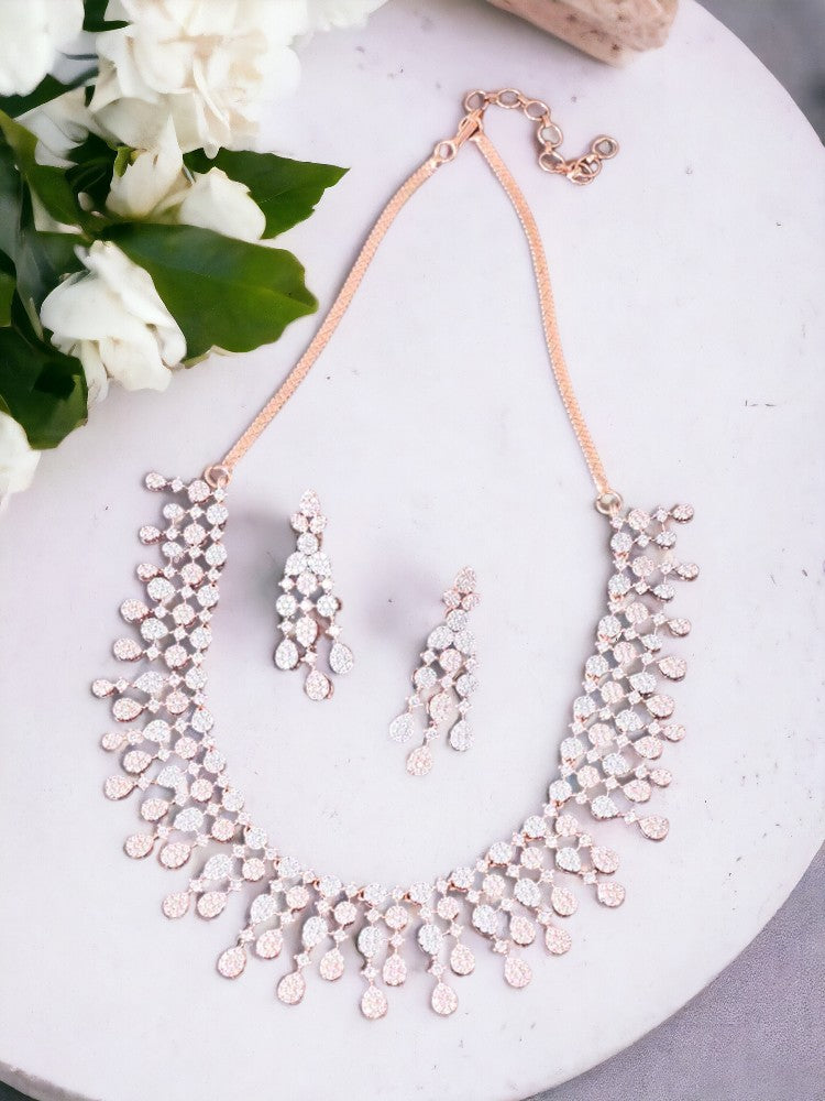 Rose Gold Eliora Zirconia Jewellery Set