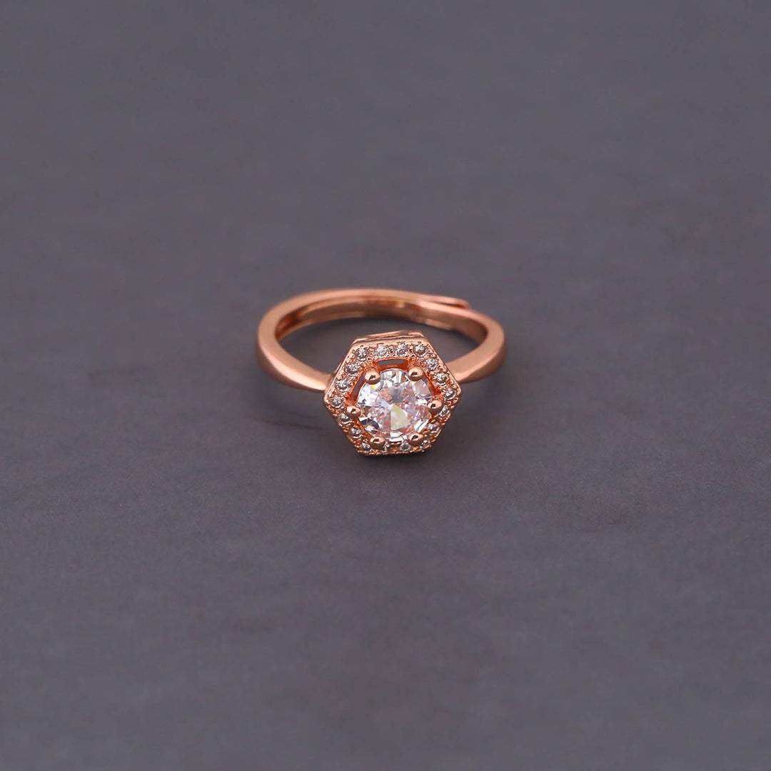 Rose Gold Erica Zirconia Ring