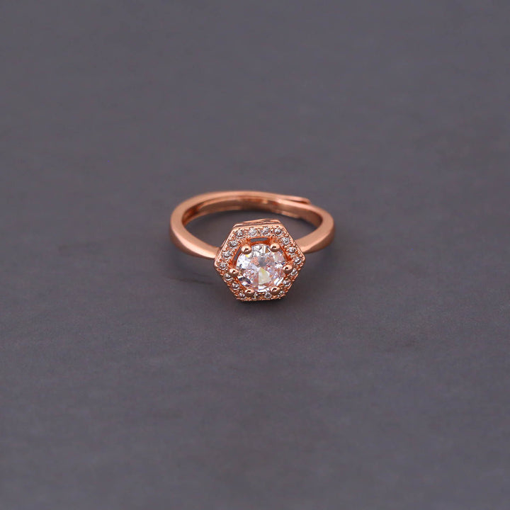 Rose Gold Erica Zirconia Ring