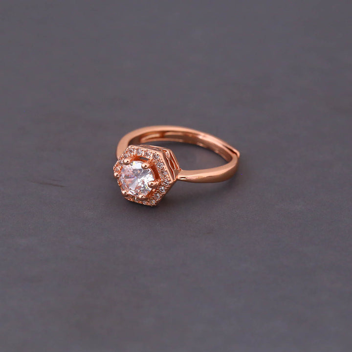 Rose Gold Erica Zirconia Ring